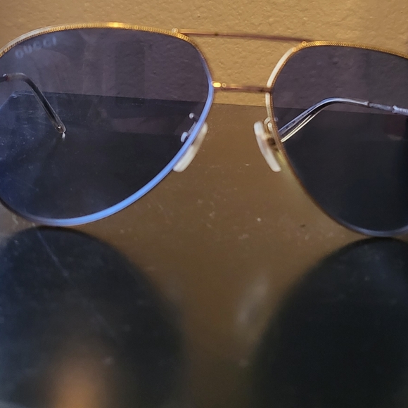 GUCCI | GG0356S 003 - Blue Lens Aviators - Picture 6 of 10